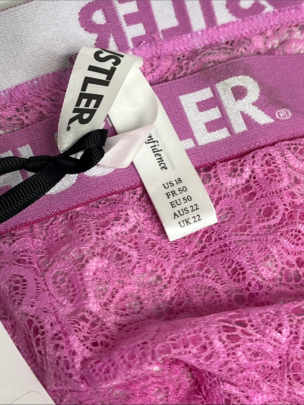 Hustler Hollywood Lace Bikini Brief - Pink - Picture 3 of 5